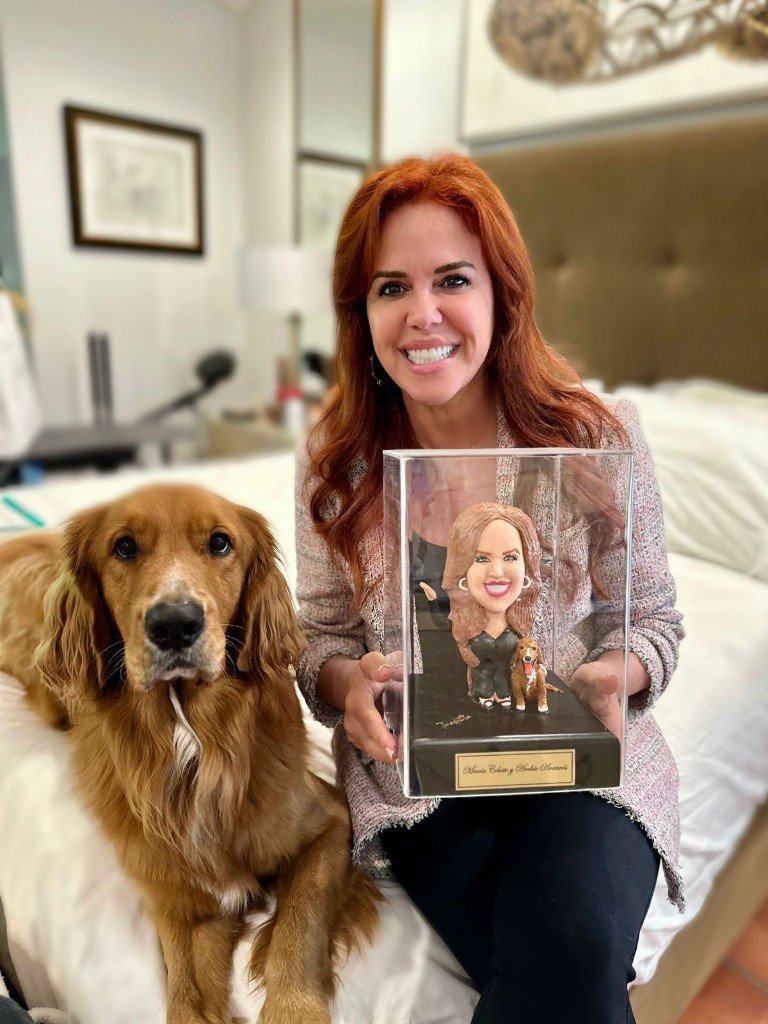 María Celeste con su estatuilla